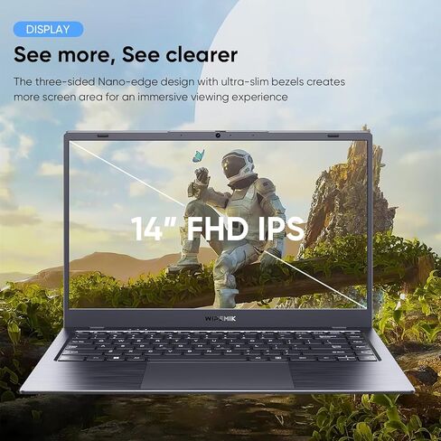 2024 Newest Laptop Computer, 8GB RAM Laptop 256GB SSD, Intel Celeron Processor Windows 11 Laptop, 14 Inch Full HD 1080P IPS School Laptop, Support 2.4G/5G WiFi, USB 3.0, Long Lasting Battery in Kuwait