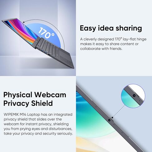 2024 Newest Laptop Computer, 8GB RAM Laptop 256GB SSD, Intel Celeron Processor Windows 11 Laptop, 14 Inch Full HD 1080P IPS School Laptop, Support 2.4G/5G WiFi, USB 3.0, Long Lasting Battery in Kuwait