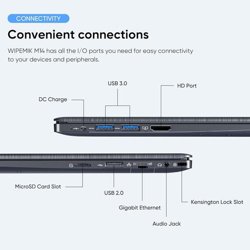 2024 Newest Laptop Computer, 8GB RAM Laptop 256GB SSD, Intel Celeron Processor Windows 11 Laptop, 14 Inch Full HD 1080P IPS School Laptop, Support 2.4G/5G WiFi, USB 3.0, Long Lasting Battery in Kuwait