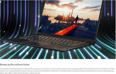 كمبيوتر محمول Lenovo Gen 11 ThinkPad X1 Carbon مع معالج Intel Core i7-1370P vPro، وشاشة 14 بوصة 2.8K OLED (2880 x 1800) لا تعمل باللمس، وذاكرة وصول عشوائي LPDDR5 سعة 64 جيجابايت، ومحرك أقراص SSD بأداء 2 تيرابايت Gen4، وThunderbolt، وWin 11 Pro in Saudi Arabia