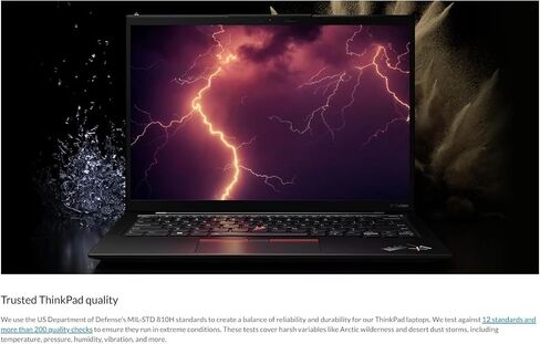 كمبيوتر محمول Lenovo Gen 11 ThinkPad X1 Carbon مع معالج Intel Core i7-1370P vPro، وشاشة 14 بوصة 2.8K OLED (2880 x 1800) لا تعمل باللمس، وذاكرة وصول عشوائي LPDDR5 سعة 64 جيجابايت، ومحرك أقراص SSD بأداء 2 تيرابايت Gen4، وThunderbolt، وWin 11 Pro in Saudi Arabia