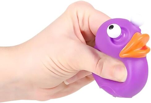 The Dreidel Company Rubber Duck Eye Poppers, Squeeze to Quack, Toy Assortment Duckies for Kids, Bath Birthday Gifts Baby Showers Summer Beach and Pool Activity, 2" (5-Pack) in Saudi Arabia