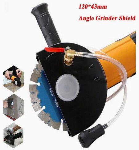 Angle Grinder Guard Set with Water Pump,Angle Grinder Shield Replacement Guard,Water Cutting Machine Protector Cover for Electric Angle Grinder Black Standard in Saudi Arabia