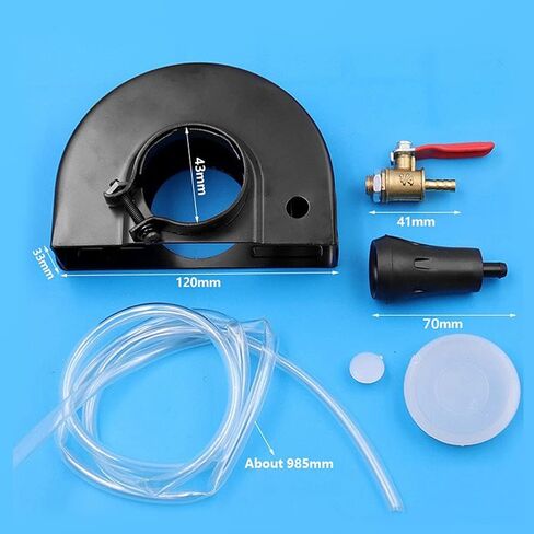 Angle Grinder Guard Set with Water Pump,Angle Grinder Shield Replacement Guard,Water Cutting Machine Protector Cover for Electric Angle Grinder Black Standard in Saudi Arabia