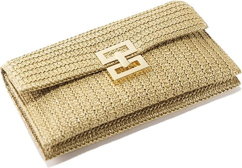 حقيبة يد نسائية على شكل فيونكة منسوجة من القش حقائب يد صغيرة لقضاء العطلات الصيفية على الشاطئ لحفلات الزفاف in Kuwait