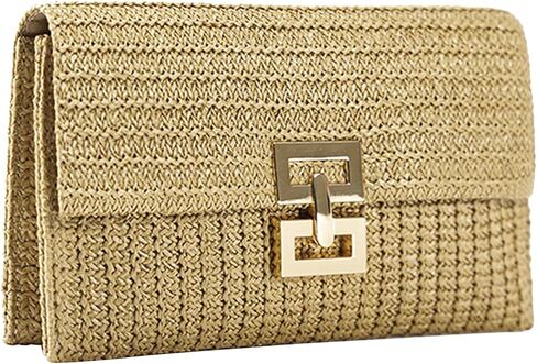 حقيبة يد نسائية على شكل فيونكة منسوجة من القش حقائب يد صغيرة لقضاء العطلات الصيفية على الشاطئ لحفلات الزفاف in Kuwait