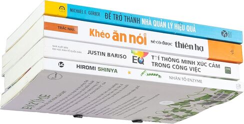 مجموعة VASGOR مكونة من 4 أرفف كتب عائمة غير مرئية، منظم أرفف كتب مثبت على الحائط شديد التحمل، حامل أرفف معدنية مثبت على الحائط للكتب (4، أسود) in Kuwait