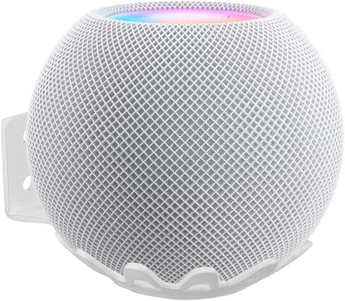 حامل تثبيت على الحائط لجهاز Homepod Mini (خالي من الحفر، معدن قوي، طلاء نهائي متين، سهل التركيب على الحائط، متوافق مع Homepod Mini، أبيض) in Kuwait