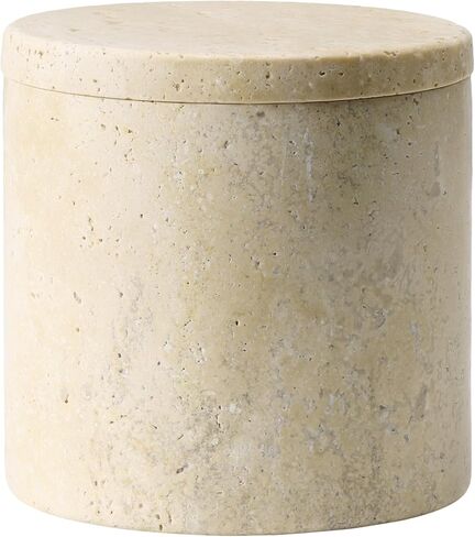 Navaris Marble Storage Jar - Thick & Durable Stone Pot with Lid - Kitchen and Home Canister Set - Kitchenware Storing Options - Add to Your Home Decor with Genuine Stone Container in Saudi Arabia
