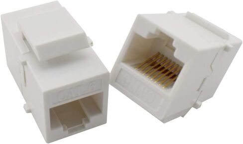 CAT.6 RJ45 Ethernet Wall Plate, OZXNO 1-Pack RJ45 Female to Female Keystone Jack Wallplate Removable Cat6 Inline Coupler Faceplate Compatible with Cat7/6/6e/5/5e Devices (1 Port) in Saudi Arabia