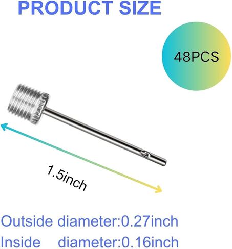 48 Pcs Ball Pump Needles, Air Pump Needles, Stainless Steel Inflation Needles for Sports Balls, Such as Basketball, Football, Rugby, Yoga Ball, Volleyball, with Portable Storage Box in Saudi Arabia