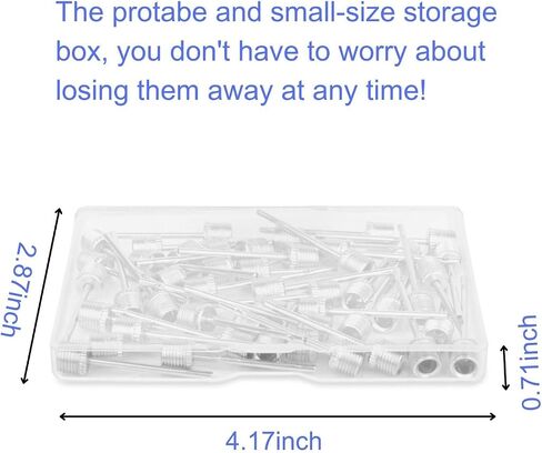 48 Pcs Ball Pump Needles, Air Pump Needles, Stainless Steel Inflation Needles for Sports Balls, Such as Basketball, Football, Rugby, Yoga Ball, Volleyball, with Portable Storage Box in Saudi Arabia