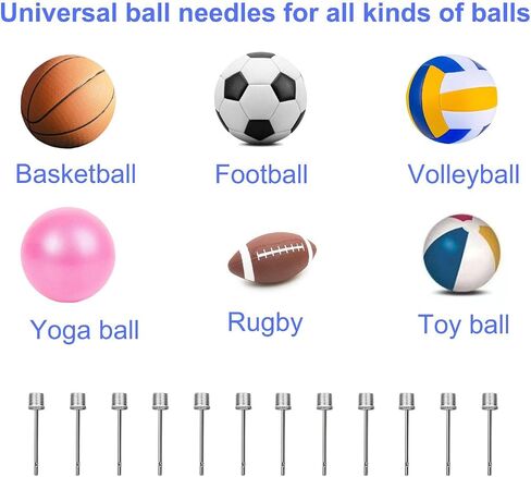 48 Pcs Ball Pump Needles, Air Pump Needles, Stainless Steel Inflation Needles for Sports Balls, Such as Basketball, Football, Rugby, Yoga Ball, Volleyball, with Portable Storage Box in Saudi Arabia