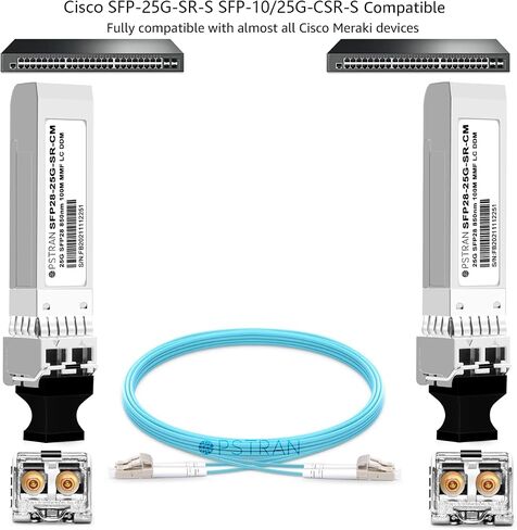 وحدة الإرسال والاستقبال الضوئية 25GBASE-LR SFP28 المتوافقة مع Juniper JNP-SFP-25G-LR 25G SFP28 1310nm 10km DDM دوبلكس LC SMF in Kuwait