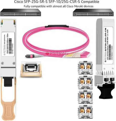 وحدة الإرسال والاستقبال الضوئية 25GBASE-LR SFP28 المتوافقة مع Juniper JNP-SFP-25G-LR 25G SFP28 1310nm 10km DDM دوبلكس LC SMF in Kuwait