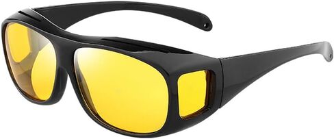 نظارات رؤية ليلية للقيادة مستقطبة تناسب الرجال والنساء نظارات ليلية مضادة للتوهج عالية الدقة باللون الأصفر in Kuwait