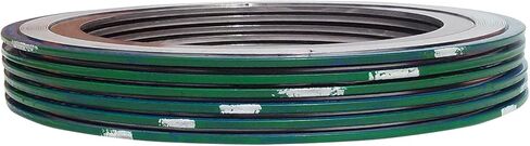 Sterling Seal & Supply SSS 9000IR.750316PTFE2500X6 شريط أخضر مع شريط أبيض 316SS/PTFE حشية جرح حلزونية مع حلقة داخلية 316SS، -150 إلى 500 درجة فهرنهايت، نطاق درجة حرارة 0.81 بوصة، 3.00 بوصة OD، لحجم الأنبوب 3/4 بوصة (حزمة) من 6) in Kuwait