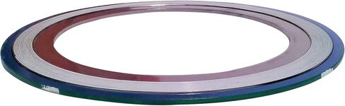 Sur-Seal, Inc. Teadit 9000IR2500316PTFE2500 Green Band with White Stripe 316SS/PTFE Spiral Wound Gasket with 316SS Inner Ring, -150 to 500 degrees F Temperature Range, 2.50" ID, 6.63" OD, for 2-1/2" Pipe Size in Saudi Arabia