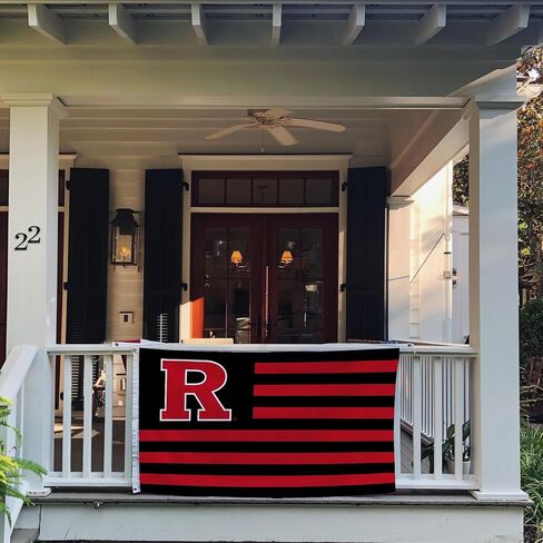 لافتات أعلام RTX من Desert Cactus Rutgers Flag University of New Jersey 100% بوليستر للاستخدام الداخلي والخارجي 3x5 (Style Nation) in Saudi Arabia