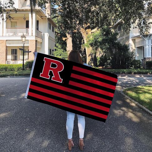 لافتات أعلام RTX من Desert Cactus Rutgers Flag University of New Jersey 100% بوليستر للاستخدام الداخلي والخارجي 3x5 (Style Nation) in Saudi Arabia