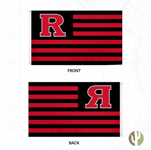 لافتات أعلام RTX من Desert Cactus Rutgers Flag University of New Jersey 100% بوليستر للاستخدام الداخلي والخارجي 3x5 (Style Nation) in Saudi Arabia