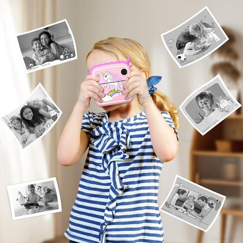 ترقية كاميرا الأطفال بدقة 50 ميجابكسل طباعة فورية (64 جيجابايت)، ألعاب عيد ميلاد للأعمار من 3 إلى 12 سنة، فتاة صبي، طفل صغير محمول 1080 بكسل FHD 2.4 بوصة كاميرا رقمية للأطفال للسفر في الهواء الطلق in Kuwait