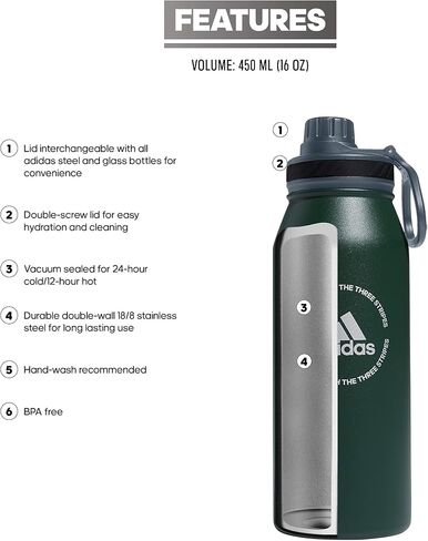 adidas Unisex 1 Liter (32 oz) Metal Water Bottle in Saudi Arabia
