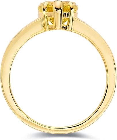 Solitaire Heart Ring in Yellow Sapphire, Blue Sapphire, Moissanite, Garnet, Pink Amethyst, Blue Topaz, Alexandrite Heart Ring for Women Mothers Day Gift for Her in Kuwait