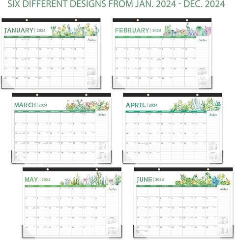 Desk Calendar 2024 - April 2024 - December 2024, 2024 Desk Calendar Large 12" x 17", Large Ruled Blocks, to-do List, Corner Protectors, Great Layout for Home, Office and School in Saudi Arabia