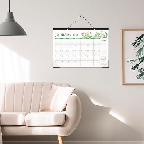 Desk Calendar 2024 - April 2024 - December 2024, 2024 Desk Calendar Large 12" x 17", Large Ruled Blocks, to-do List, Corner Protectors, Great Layout for Home, Office and School in Kuwait