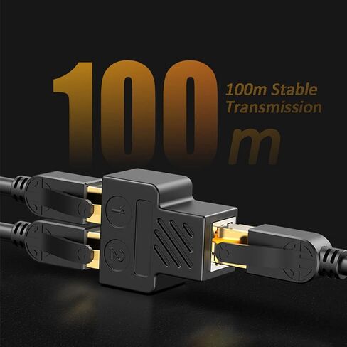 موزع إيثرنت RJ45 من 1 إلى 2، محول إيثرنت شبكة جيجابت صغير مع كابل طاقة USB، كابل شبكة CAT 5/6/7/8 (يدعم جهازين عبر الإنترنت في نفس الوقت) in Kuwait