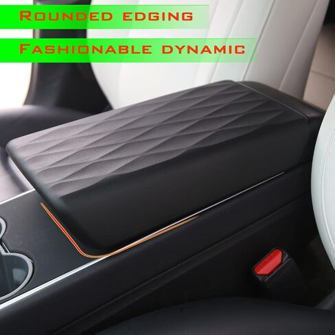 غطاء مسند الذراع yhcdsea لملحقات طراز Tesla 3 موديل Y، واقي غطاء وحدة التحكم المركزية باللون الأسود لطراز Tesla 3/Y in Kuwait