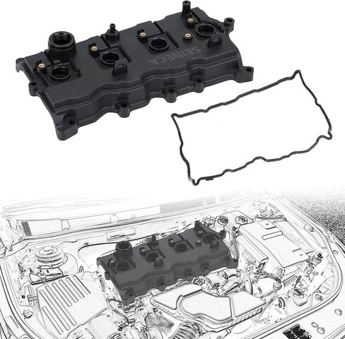 SEINECA محرك عمود الحدبات غطاء صمام جديد ومجموعة حشية متوافقة مع 07-12 نيسان ألتيما سينترا SE-R 2.5L الجزء رقم 13264JA00A in Kuwait