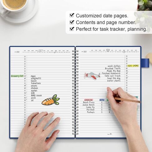 Regolden-Book To Do List Notebook, Daily Planner for Work, Project Tasks & Personal Organizer, Checklist Man/Women, Pocket, Pen Loop, 160 Pages (7"x10") in Saudi Arabia
