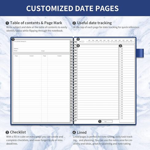 Regolden-Book To Do List Notebook, Daily Planner for Work, Project Tasks & Personal Organizer, Checklist Man/Women, Pocket, Pen Loop, 160 Pages (7"x10") in Saudi Arabia