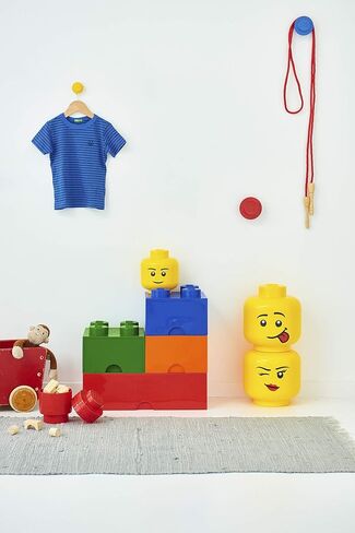 Room Copenhagen، حاوية تخزين قابلة للتكديس من Lego - صناديق تنظيمية قابلة للبناء لألعاب الأطفال وملحقاتها - 4.02 × 4.02 × 4.53 بوصة - صغيرة، للأولاد، تحمل 100 طوبة in Kuwait