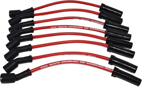 A-Team Performance - Silicone Spark Plug Wires Set - Compatible with GMC Chevy Truck SUV 1999-2014 11" VORTEC LS LS1 LS2 LS3 LS6 LS7 4.8L 5.3L 5.7L 6.0L 6.2L 7.0L Red 8.0mm in Kuwait