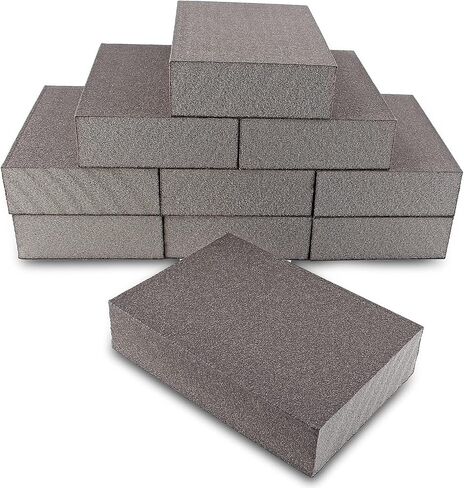 12pcs Sanding Sponge Washable and Reusable Sand Sponge, 220 Grit Sanding Block Kit Sandpaper Sponge for Wood Metal Drywall Furniture - Superfine Grade in Saudi Arabia