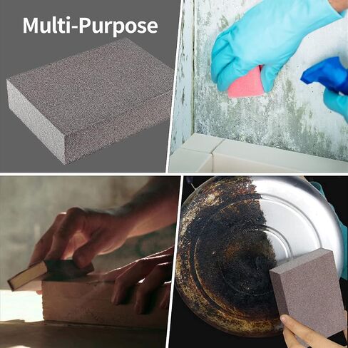 12pcs Sanding Sponge Washable and Reusable Sand Sponge, 220 Grit Sanding Block Kit Sandpaper Sponge for Wood Metal Drywall Furniture - Superfine Grade in Saudi Arabia