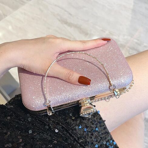 المرأة حقيبة الفاصل حجر الراين الترتر مساء حقيبة نصف القمر شكل كريستال الزفاف كوكتيل حزب محفظة متألقة in Kuwait