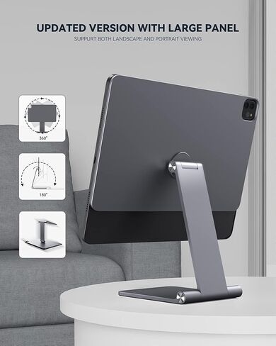 حامل مغناطيسي من LULULOOK لجهاز iPad Pro/Air، حامل حامل iPad مغناطيسي قابل للطي وقابل للتعديل، حامل iPad Pro لجهاز Apple iPad Pro 11 بوصة 1st/2nd/3rd/4th Gen iPad Air 4th/5th/10.9 بوصة in Kuwait