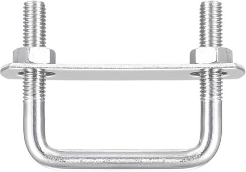 M8x50x50mm(ThreadxWxL) Square U Bolt - 1Pack - Good for Trailer Pipe Replacement Parts - 304 Stainless Steel U Shape Bolts in Saudi Arabia