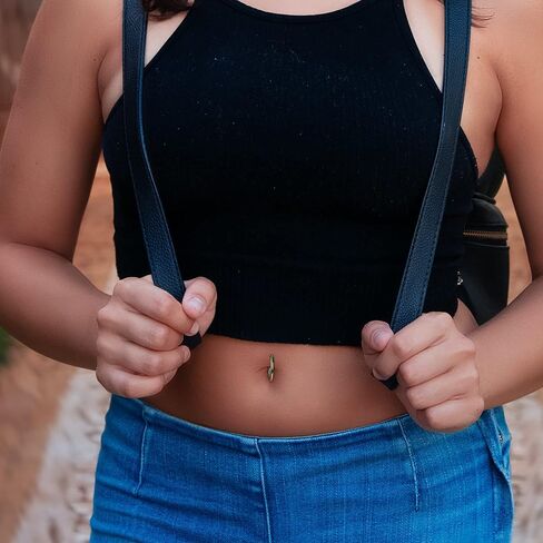 FIBO STEEL 6 قطع 14 جرام جديد البيضاوي البطن زر الدائري 316l الجراحية الصلب البطن هوب الدائري حلقات السرة الملونة الفرس الجزء البطن ثقب المجوهرات in Kuwait