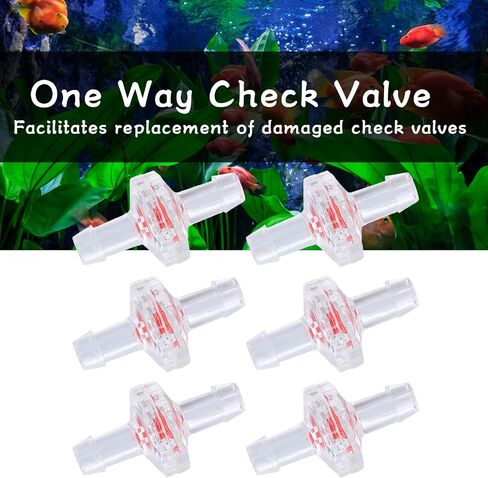 10Pcs 1 Way PP Plastic Check Valve PP Plastic Hose Water Stop Diaphragm Barb 4mm blue in Saudi Arabia