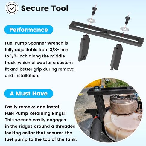 Fuel Pump Module Spanner Wrench for All Silent Fuel Tank Lids Adjustable from 3/8-inch to 1/2-inch in Saudi Arabia