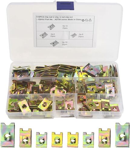 WMYCONGCONG 110 PCS Auto Car U Type Nut-Clip Assortment Car Fastener Clips Speed Fastener Replacement for Dash Door Panel Interior in Saudi Arabia