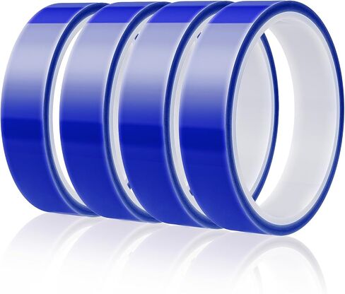 EENOUR 4 بكرات 0.8 بوصة × 108 قدم شريط مقاوم للحرارة، شريط حراري بدرجة حرارة عالية، يصل إلى 250 درجة مئوية (482 درجة فهرنهايت) للضغط على الفراغات التسامي وفينيل نقل الحرارة (HTV) - 432 قدم بشكل عام in Kuwait