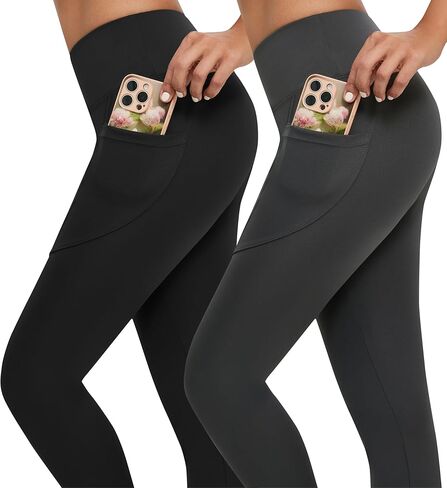 [عبوتان] سروال يوجا نسائي عالي الخصر مع جيب، سروال يوجا للتحكم في البطن والجري للنساء in Kuwait