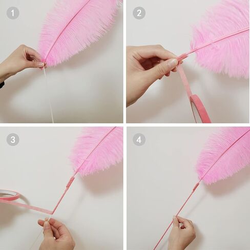 10 Pcs Natural Ostrich Feathers Making Kit (White) in Saudi Arabia