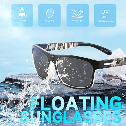 Polarized Floating Sunglasses, TPX Light Floating Sunglasses with case, Anti-Seawater Coating Sunglasses For Men in Saudi Arabia